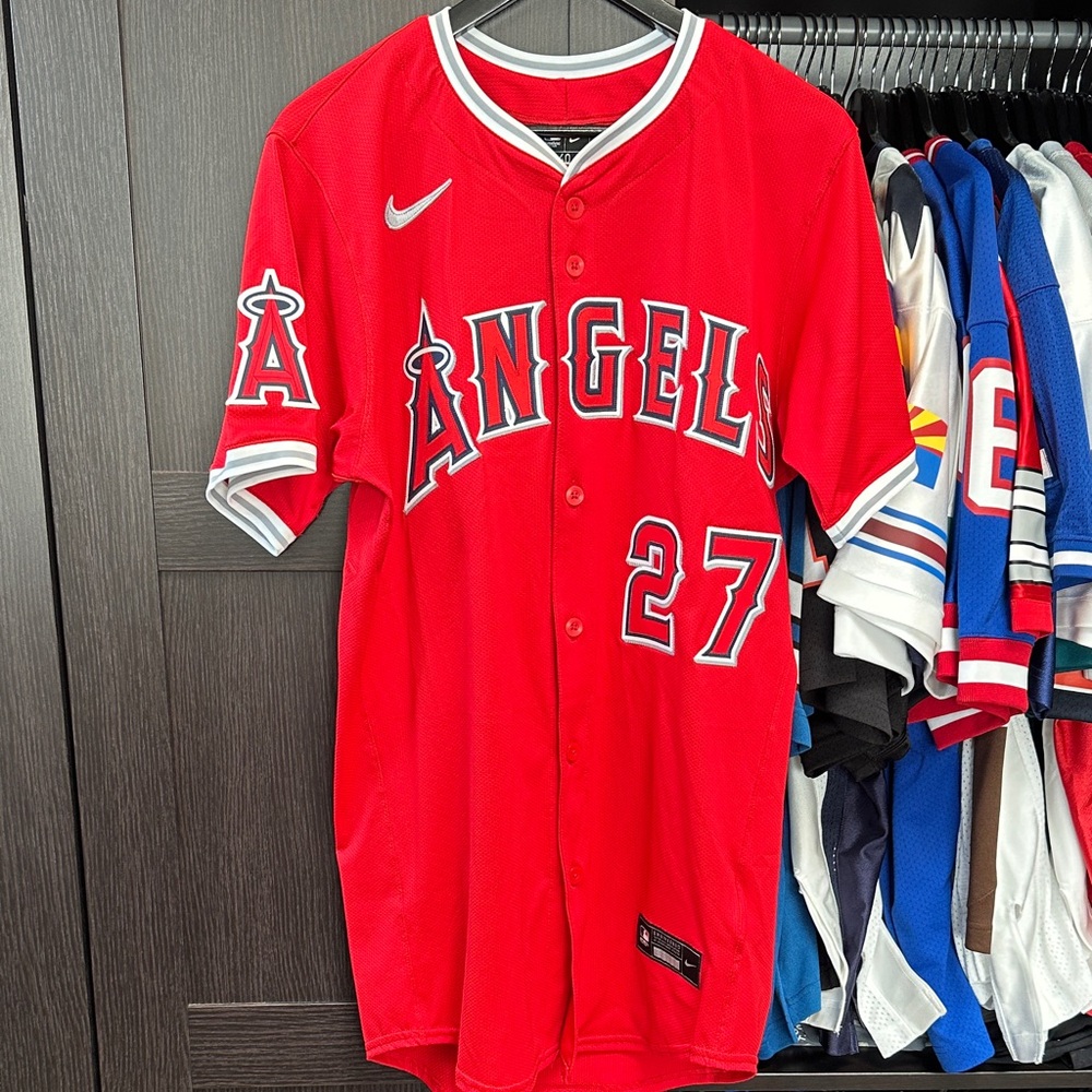 Mike Trout Los Angeles Angels Nike Alternate Elite Jersey - Red - NWT